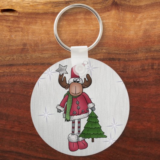 Elch mit Baum Sleutelhanger (Voorkant)