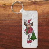 Elch mit Baum Sleutelhanger (Voorkant)