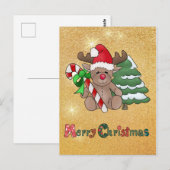 Elch mit Zuckerstange Briefkaart (Voorkant / Achterkant)