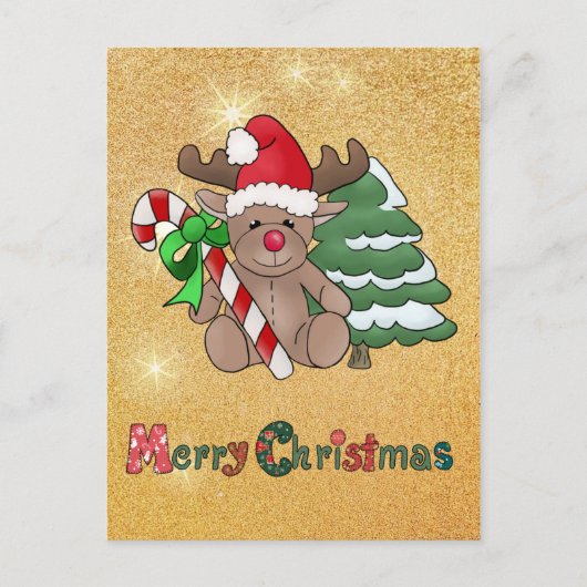 Elch mit Zuckerstange Briefkaart (Voorkant)