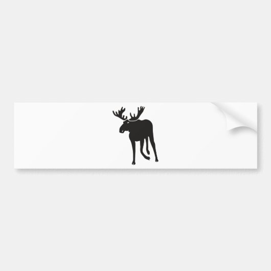 Elch moose elk deer antler sweden bumpersticker (Voorkant)