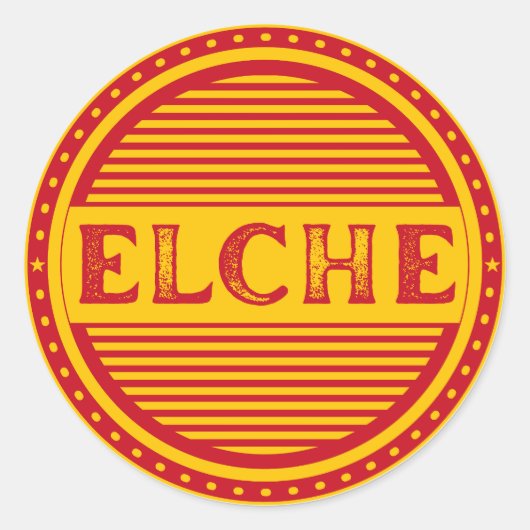 Elche City Pride Embleem – Spaanse identiteit Ronde Sticker (Voorkant)