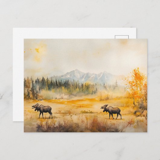 Elche im Herbst - Postkarte Briefkaart (Voorkant / Achterkant)