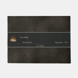 Elden Ring doormat, "Trap ahead" rated Deurmat