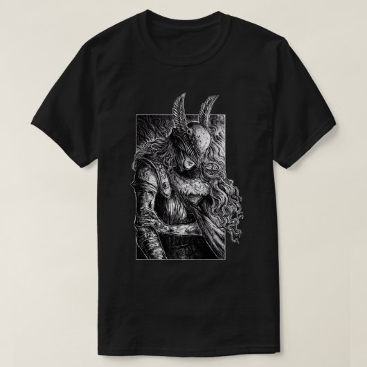 Elden Ring Malenia Blade van Miquella Sketch Essen T-shirt (Design voorkant)