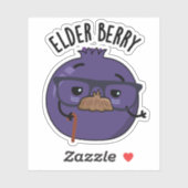 Elder-berry Funny Berry Pun Sticker (Vel)