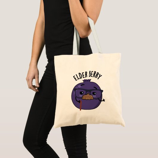Elder-berry Funny Berry Pun Tote Bag (Voorkant (product))