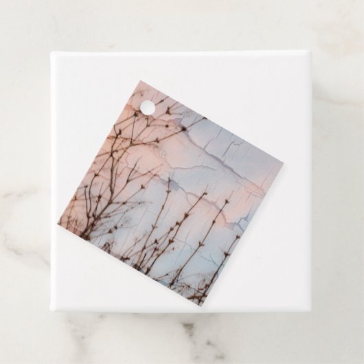 Elder Branches Silhouette Bedankjes Labels (In situ)