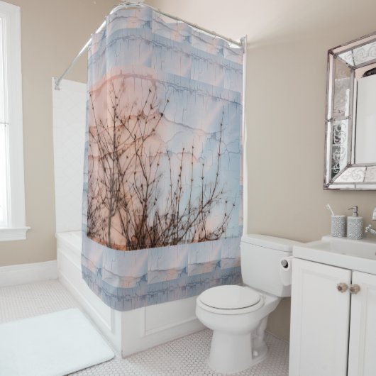 Elder Branches Silhouette Douchegordijn (In situ)