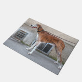 Elder Brindle Greyhound Deurmat (Schuin)