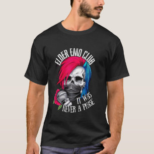 Elder Emo Club Het was nooit een fase skelet Roos T-shirt