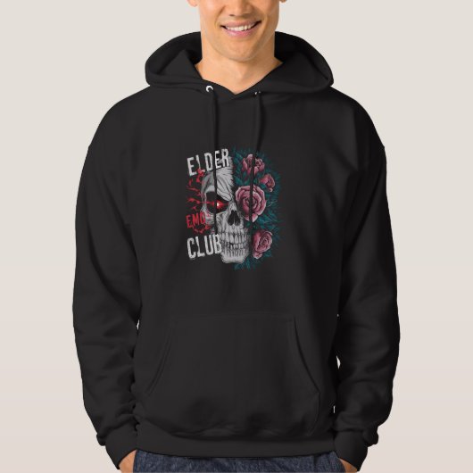 Elder Emo Club melancholisch esthetisch Hoodie (Voorkant)