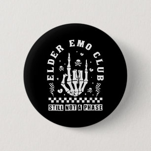 Elder Emo Club Nog steeds geen fase Skelet Hand Ro Ronde Button 5,7 Cm