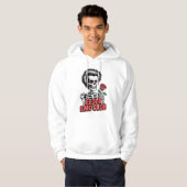 Elder Emo Club Skeleton Holding Rose Design Hoodie (Voorkant volledig)