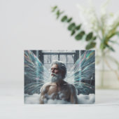 Elder Fairy King neemt een bad Briefkaart (Staand voorkant)