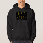 Elder Futhark Hail Satan Hoodie (Voorkant)
