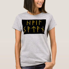 Elder Futhark Hail Satan T-shirt