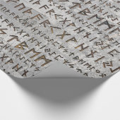 Elder Futhark Pattern op berkentextuur Cadeaupapier (Hoek)