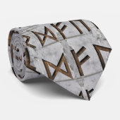 Elder Futhark Pattern op berkentextuur Stropdas (Opgerold)