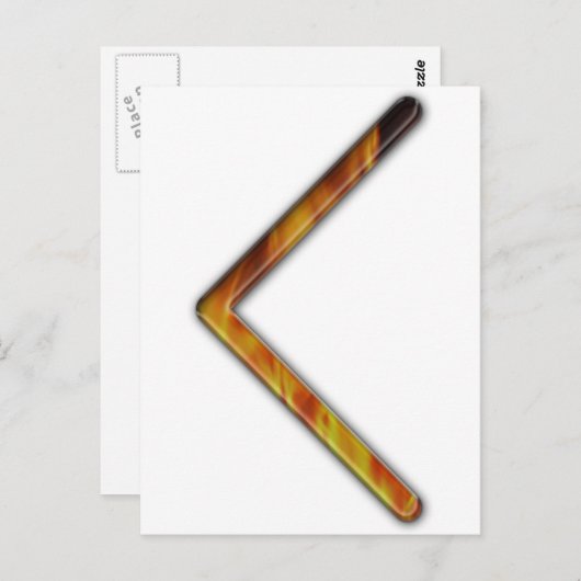 Elder Futhark Rune Cen Briefkaart (Voorkant / Achterkant)