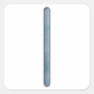 Elder Futhark Rune Isa Vierkante Sticker