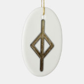 Elder Futhark Rune Jera Keramisch Ornament (Rechts)