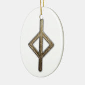 Elder Futhark Rune Jera Keramisch Ornament (Links)