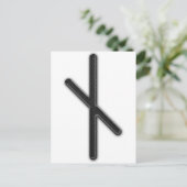 Elder Futhark Rune Nyd Briefkaart (Staand voorkant)
