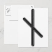 Elder Futhark Rune Nyd Briefkaart (Voorkant / Achterkant)