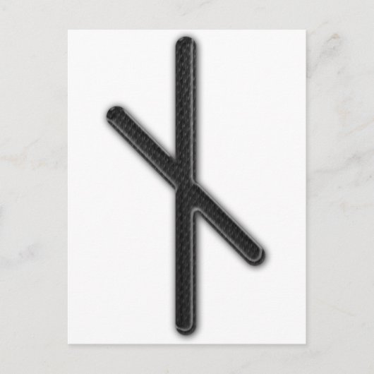 Elder Futhark Rune Nyd Briefkaart (Voorkant)