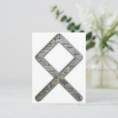 Elder Futhark Rune Odal Briefkaart (Staand voorkant)