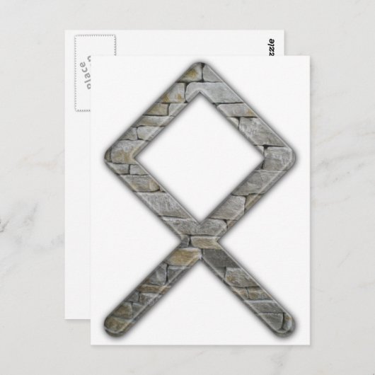Elder Futhark Rune Odal Briefkaart (Voorkant / Achterkant)