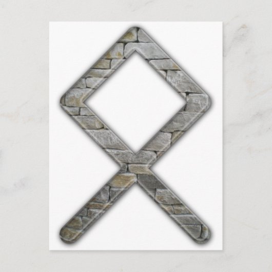 Elder Futhark Rune Odal Briefkaart (Voorkant)
