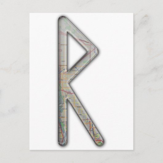 Elder Futhark Rune Rad Briefkaart (Voorkant)
