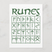 Elder Futhark Runes Briefkaart (Voorkant)