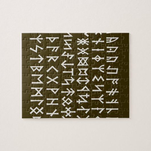 Elder Futhark Runes Legpuzzel (Horizontaal)