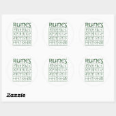 Elder Futhark Runes Ronde Sticker (Vel)