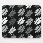 Elder Leaf Big Pattern Black White Grey Muismat (Voorkant)