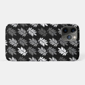 Elder Leaf Pattern Black White Grey Case-Mate iPhone Case (Achterkant (horizontaal))