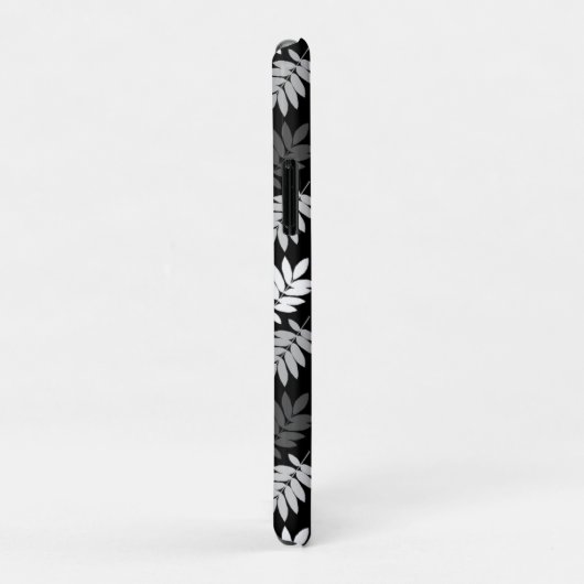 Elder Leaf Pattern Black White Grey Case-Mate iPhone Case (Achterkant/rechts)