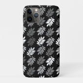 Elder Leaf Pattern Black White Grey Case-Mate iPhone Case (Achterkant)