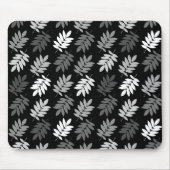 Elder Leaf Pattern Black White Grey Muismat (Voorkant)