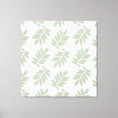 Elder Leaf Pattern Green+White Canvas Afdruk (Voorkant)