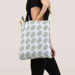 Elder Leaf Pattern Green White Tote Bag<br><div class="desc">Elder tree leaf silhouette in a surface pattern design with green detail on a white background.</div>