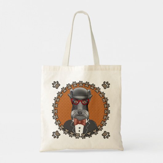 Elder Schnauzer Glasses Tote Bag (Achterkant)