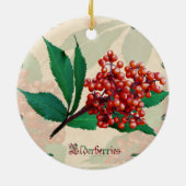 Elderberry Fairy Keramisch Ornament (Achterkant)