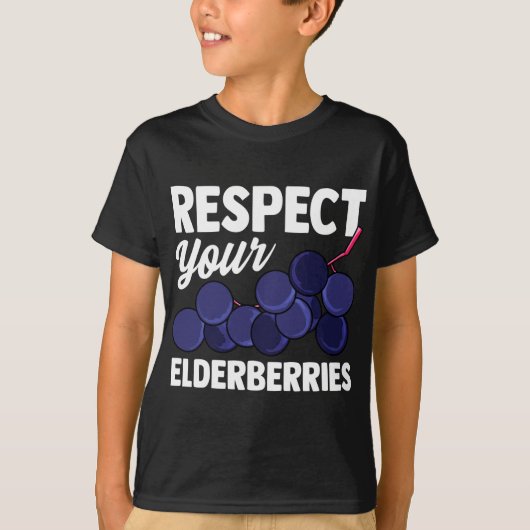 Elderberry Fruit Pun Funny Gift for Vegans T-shirt (Voorkant)