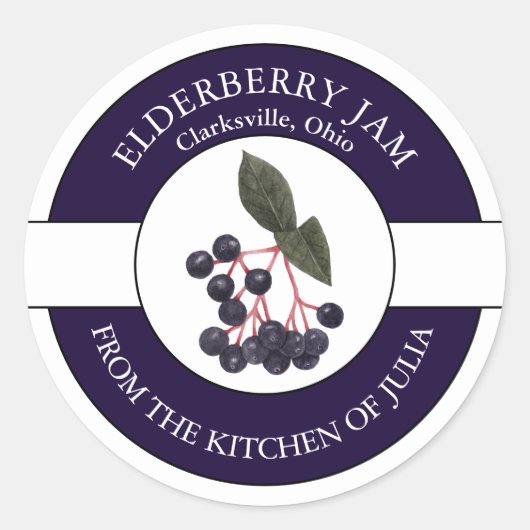 Elderberry Jam Label (Voorkant)