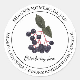 Elderberry Jam Modern label