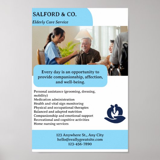 Elderly or Senior Care Give Promotional Poster (Voorkant)